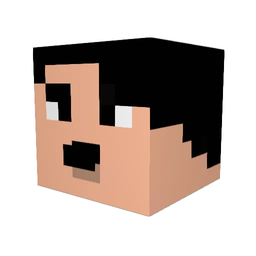 obaidalb Minecraft avatar head, 3D render
