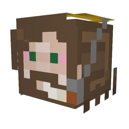 obamaaaaaaaaaaaa Minecraft avatar head, 3D render