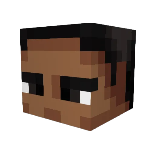 obamakles Minecraft avatar head, 3D render