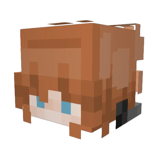 obayooda Minecraft avatar head, 3D render