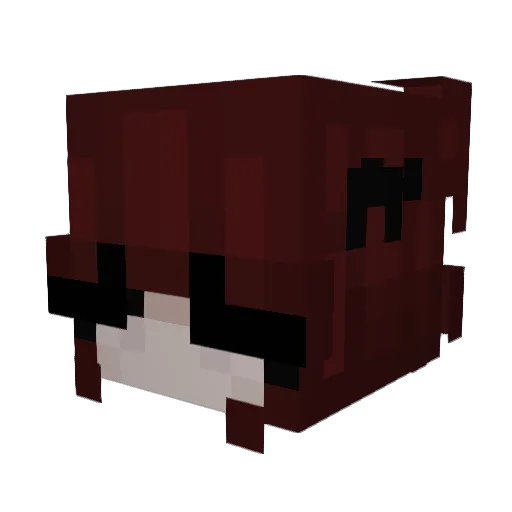 obedientegirl Minecraft avatar head, 3D render