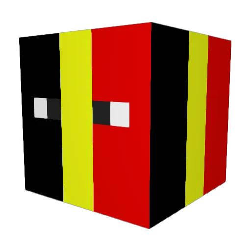 obedj Minecraft avatar head, 3D render