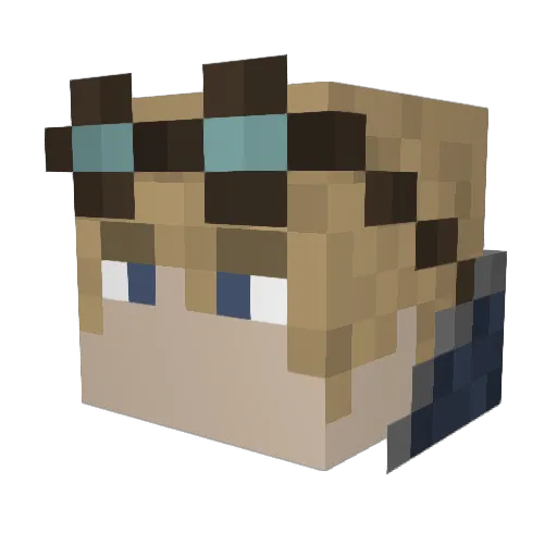 obertrar Minecraft avatar head, 3D render