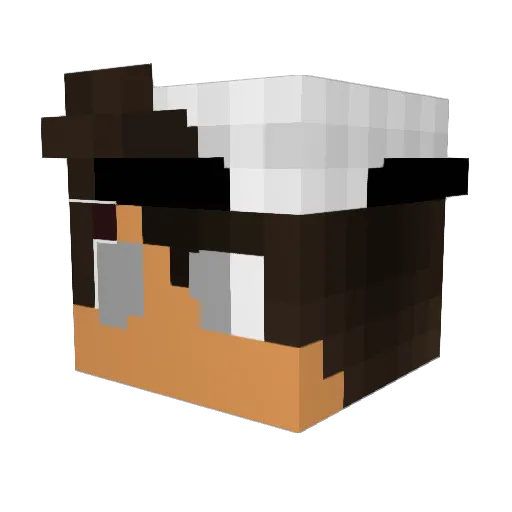 obeykinggold Minecraft avatar head, 3D render
