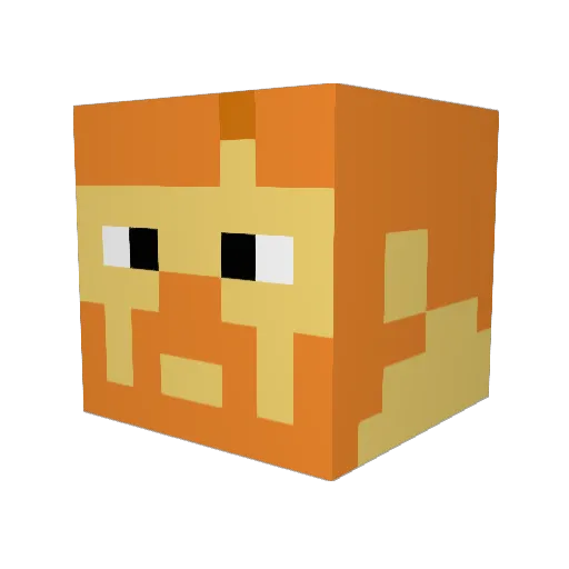obi01 Minecraft avatar head, 3D render