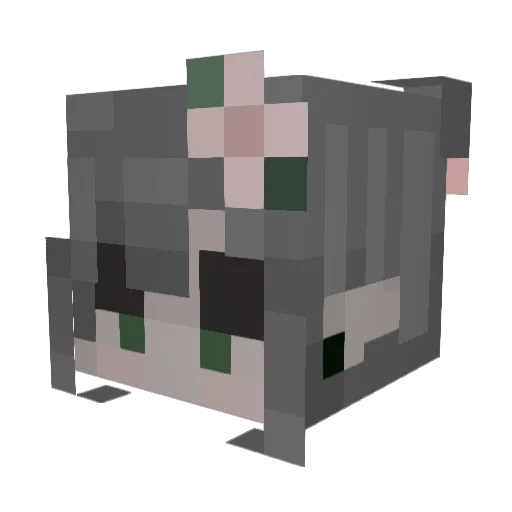 obieeeee Minecraft avatar head, 3D render