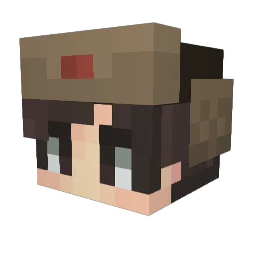 obinoby Minecraft avatar head, 3D render