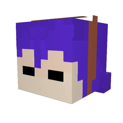 objectivy Minecraft avatar head, 3D render