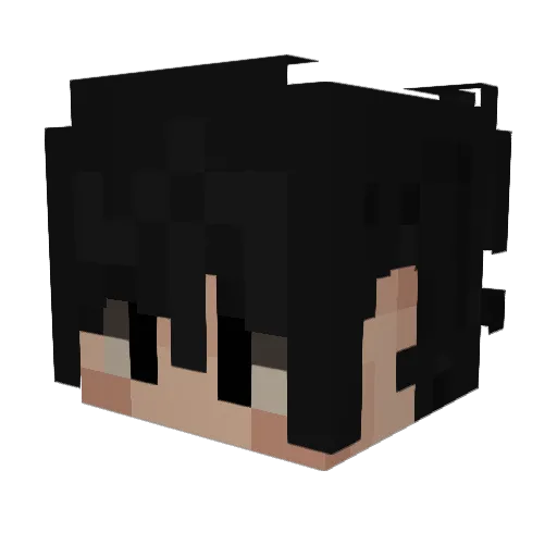 objo Minecraft avatar head, 3D render