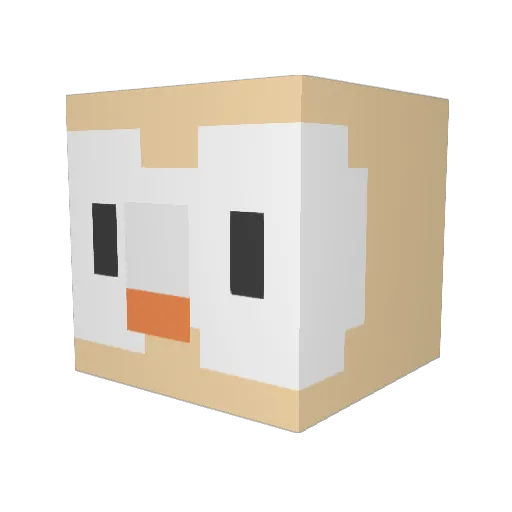 obler Minecraft avatar head, 3D render