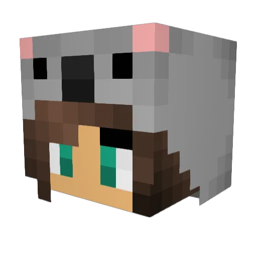 obliiivvion Minecraft avatar head, 3D render