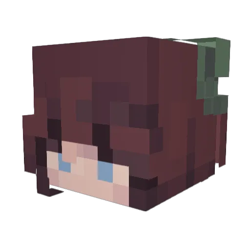 obliven Minecraft avatar head, 3D render
