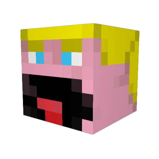 oblivion101 Minecraft avatar head, 3D render