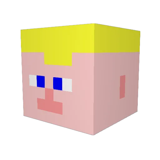 obll95 Minecraft avatar head, 3D render