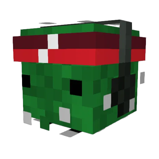 oblo Minecraft avatar head, 3D render