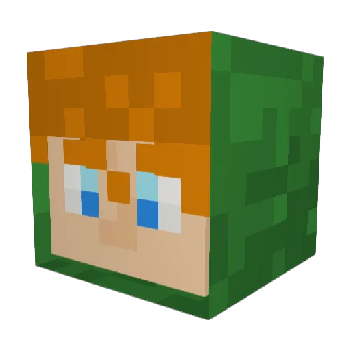 oblobb Minecraft avatar head, 3D render