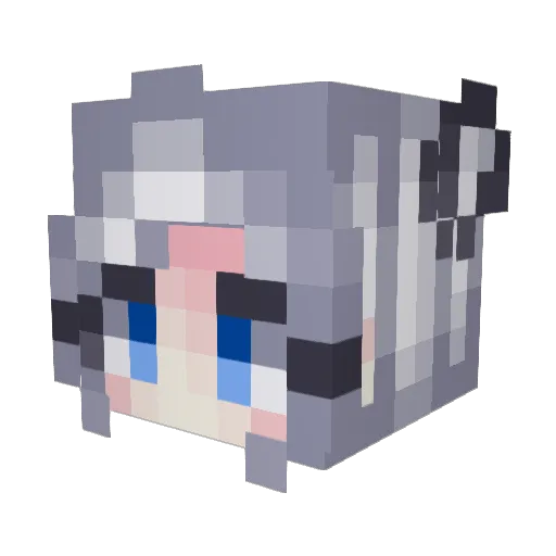 obmanul Minecraft avatar head, 3D render