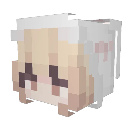 obnni Minecraft avatar head, 3D render