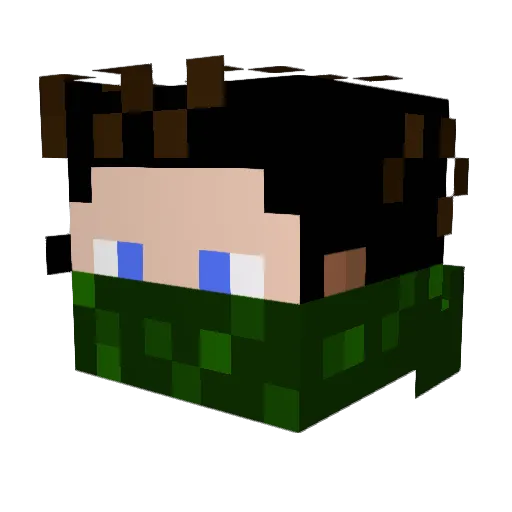 obnoxiouscreeper Minecraft avatar head, 3D render