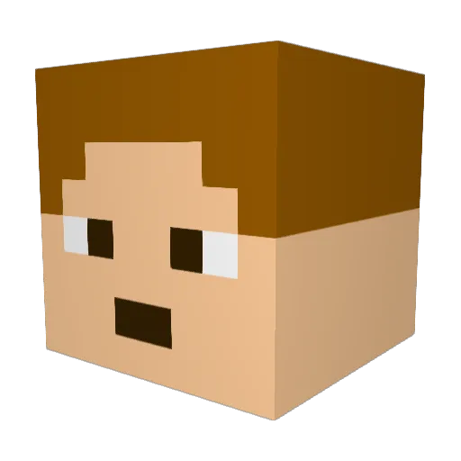 oboe66 Minecraft avatar head, 3D render