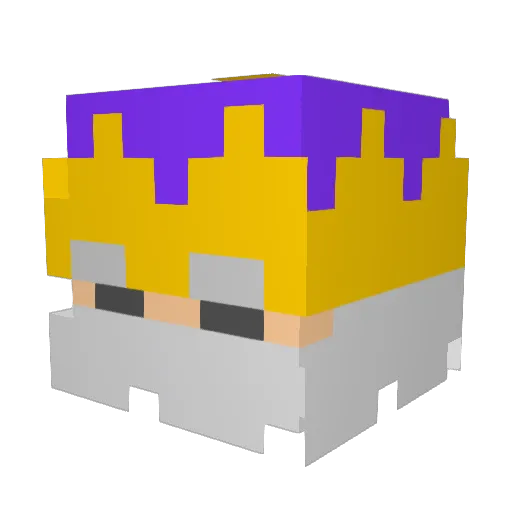oboeTed Minecraft avatar head, 3D render