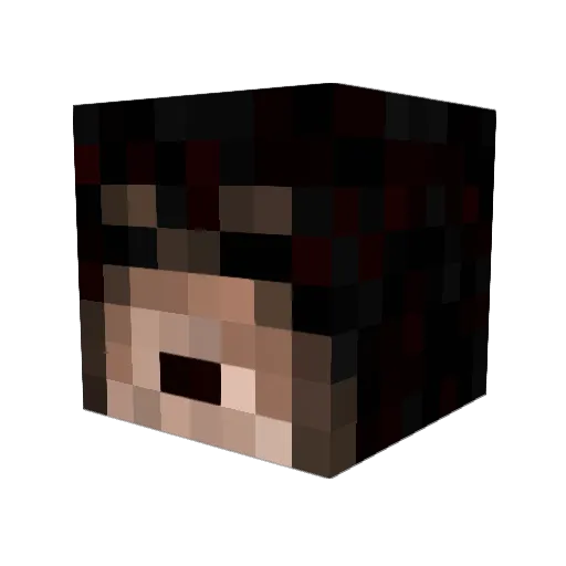 oborato Minecraft avatar head, 3D render