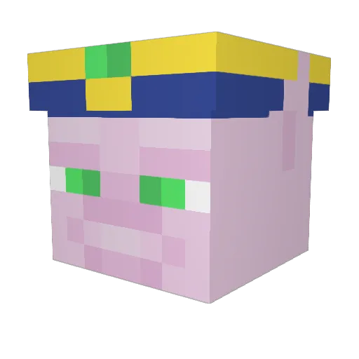 oboroboy Minecraft avatar head, 3D render