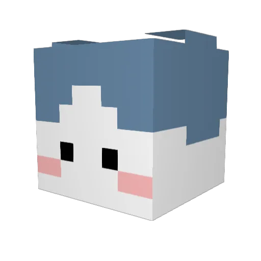 oborontumo Minecraft avatar head, 3D render
