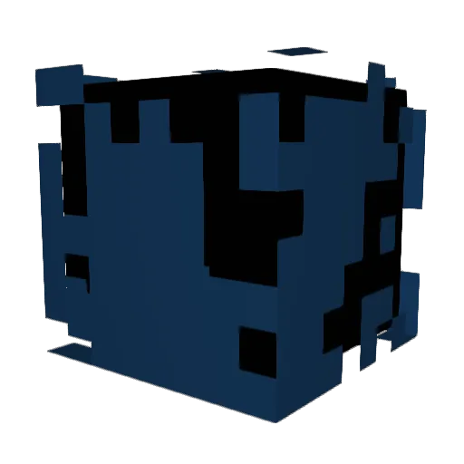 obrown Minecraft avatar head, 3D render