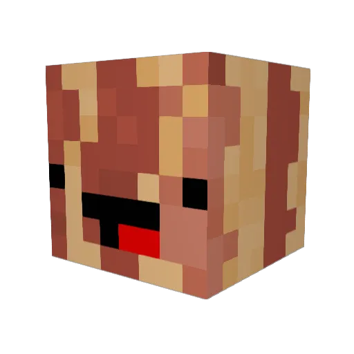 observedpencil Minecraft avatar head, 3D render