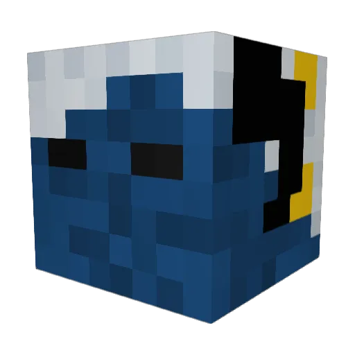 obsidianharp Minecraft avatar head, 3D render