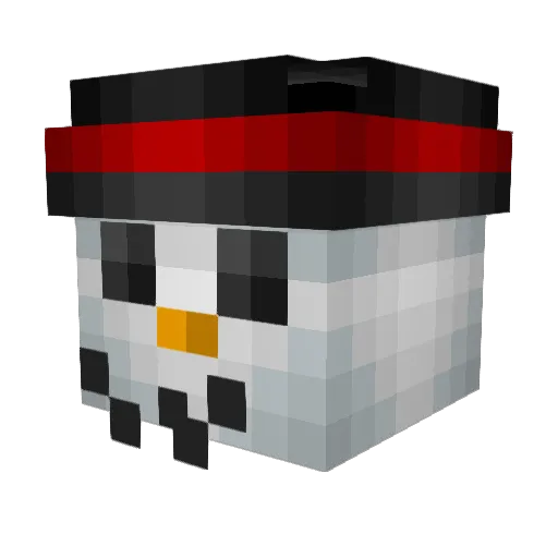 obtrap Minecraft avatar head, 3D render