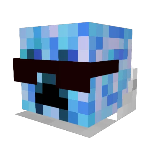obvCreeper Minecraft avatar head, 3D render