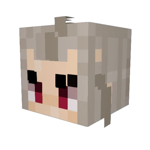 obvXwX Minecraft avatar head, 3D render