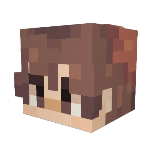 obviose Minecraft avatar head, 3D render