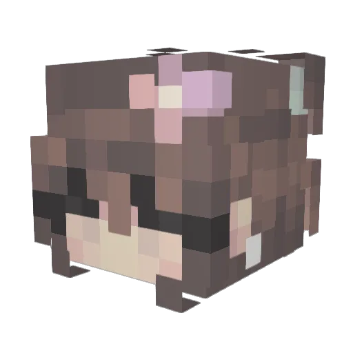 obviouslygeno Minecraft avatar head, 3D render