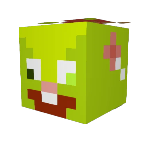 obysquid Minecraft avatar head, 3D render