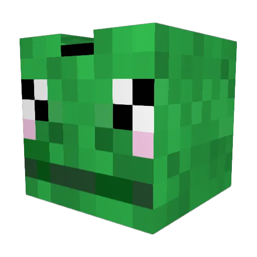 ocaen Minecraft avatar head, 3D render