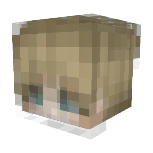 ocanas Minecraft avatar head, 3D render