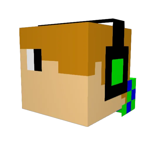 ocanwalt Minecraft avatar head, 3D render
