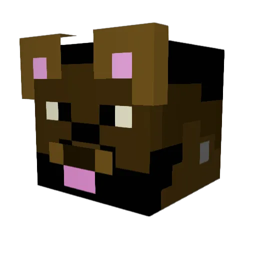 ocat0 Minecraft avatar head, 3D render