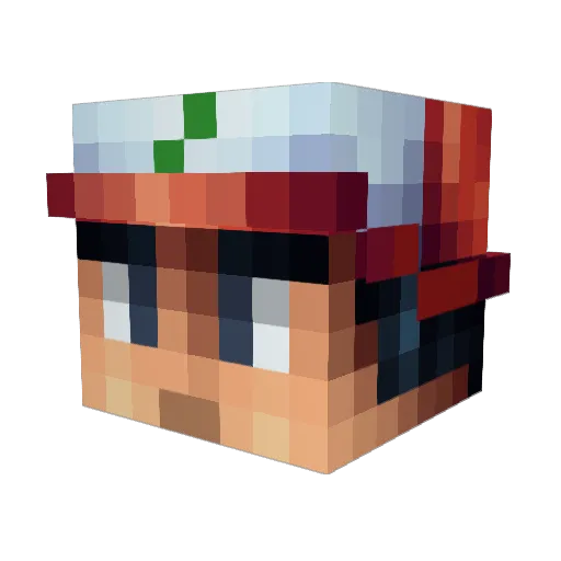 occleshaw Minecraft avatar head, 3D render