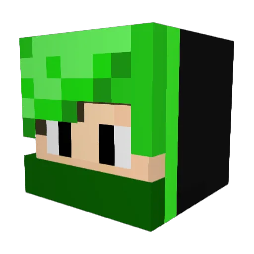 occor18 Minecraft avatar head, 3D render