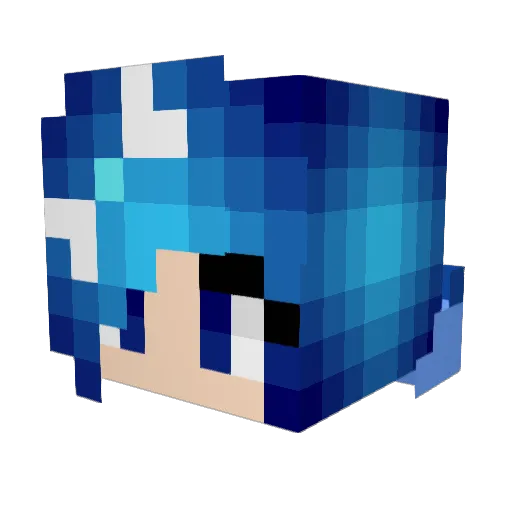 ocean126 Minecraft avatar head, 3D render