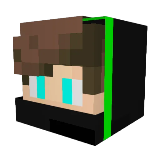 oceanTS Minecraft avatar head, 3D render