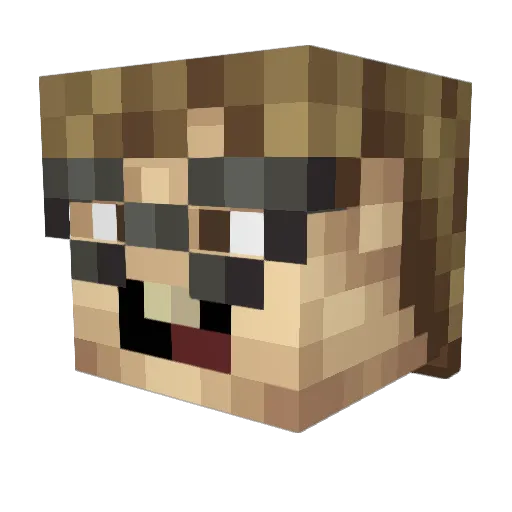 oceanics Minecraft avatar head, 3D render