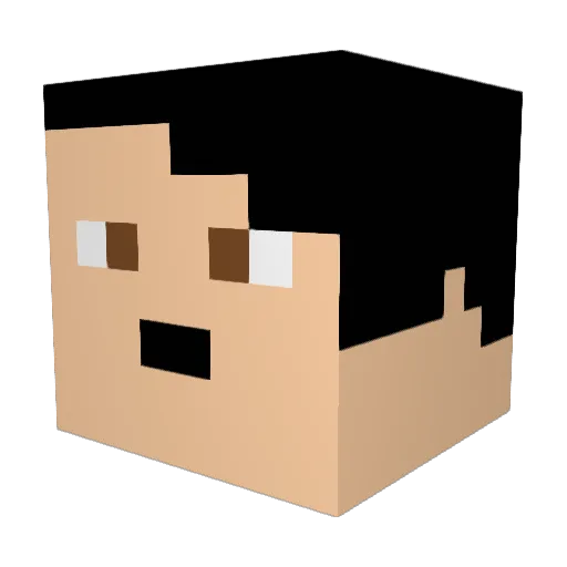oceanmane01 Minecraft avatar head, 3D render