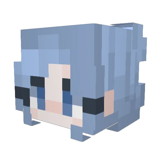 oceau Minecraft avatar head, 3D render