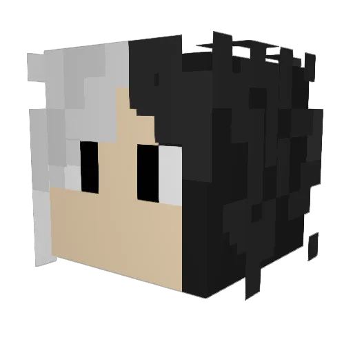 ocenaoblueee Minecraft avatar head, 3D render
