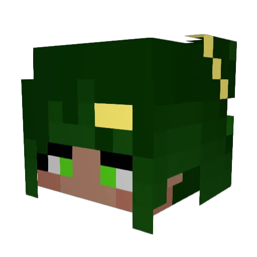 ocha_slime Minecraft avatar head, 3D render
